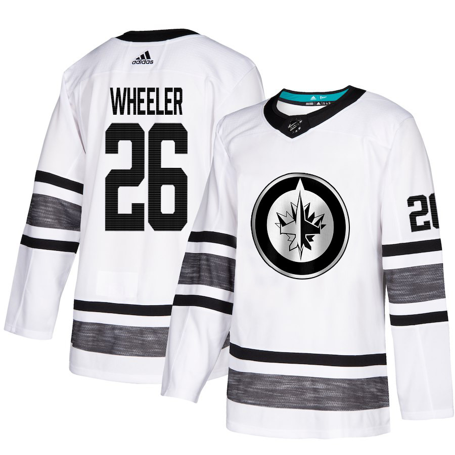 Jets #26 Blake Wheeler White Authentic 2019 All-Star Stitched Youth Hockey Jersey