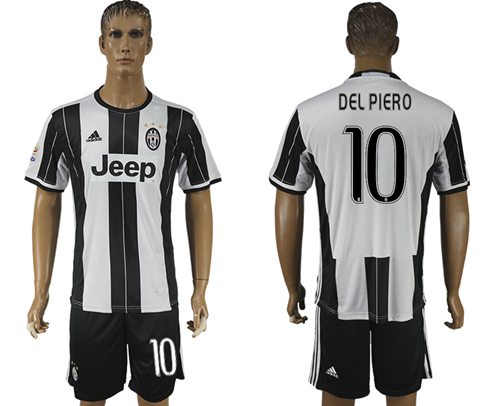 Juventus #10 Del Piero Home Soccer Club Jersey