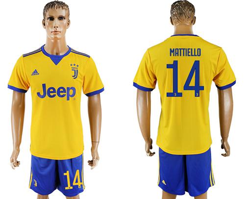 Juventus #14 Mattiello Away Soccer Club Jersey Juventus #14 Mattiello Away Soccer Club Jersey