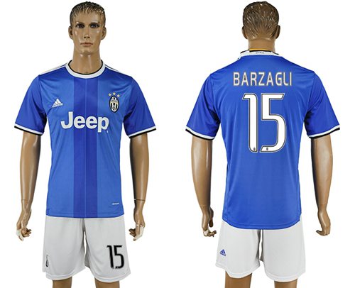 Juventus #15 Barzagli Away Soccer Club Jersey