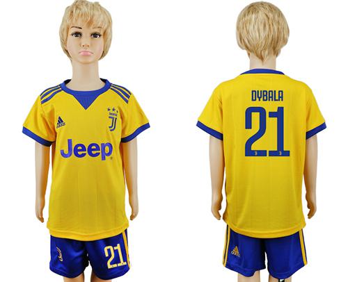 Juventus #21 Dybala Away Kid Soccer Club Jersey Juventus #21 Dybala Away Kid Soccer Club Jersey