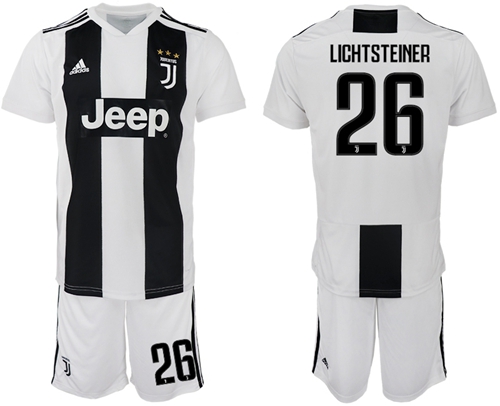 Juventus #26 Lichtsteiner Home Soccer Club Jersey