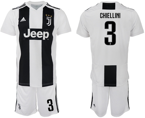Juventus #3 Chiellini Home Soccer Club Jersey Juventus #3 Chiellini Home Soccer Club Jersey