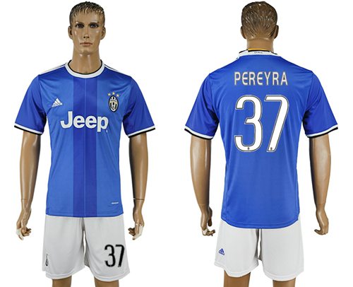 Juventus #37 Pereyra Away Soccer Club Jersey
