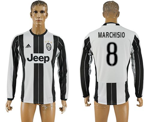 Juventus #8 Marchisio Home Long Sleeves Soccer Club Jersey Juventus #8 Marchisio Home Long Sleeves Soccer Club Jersey