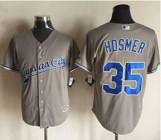Kansas City Royals #35 Eric Hosmer New Grey Cool Base Stitched MLB Jersey