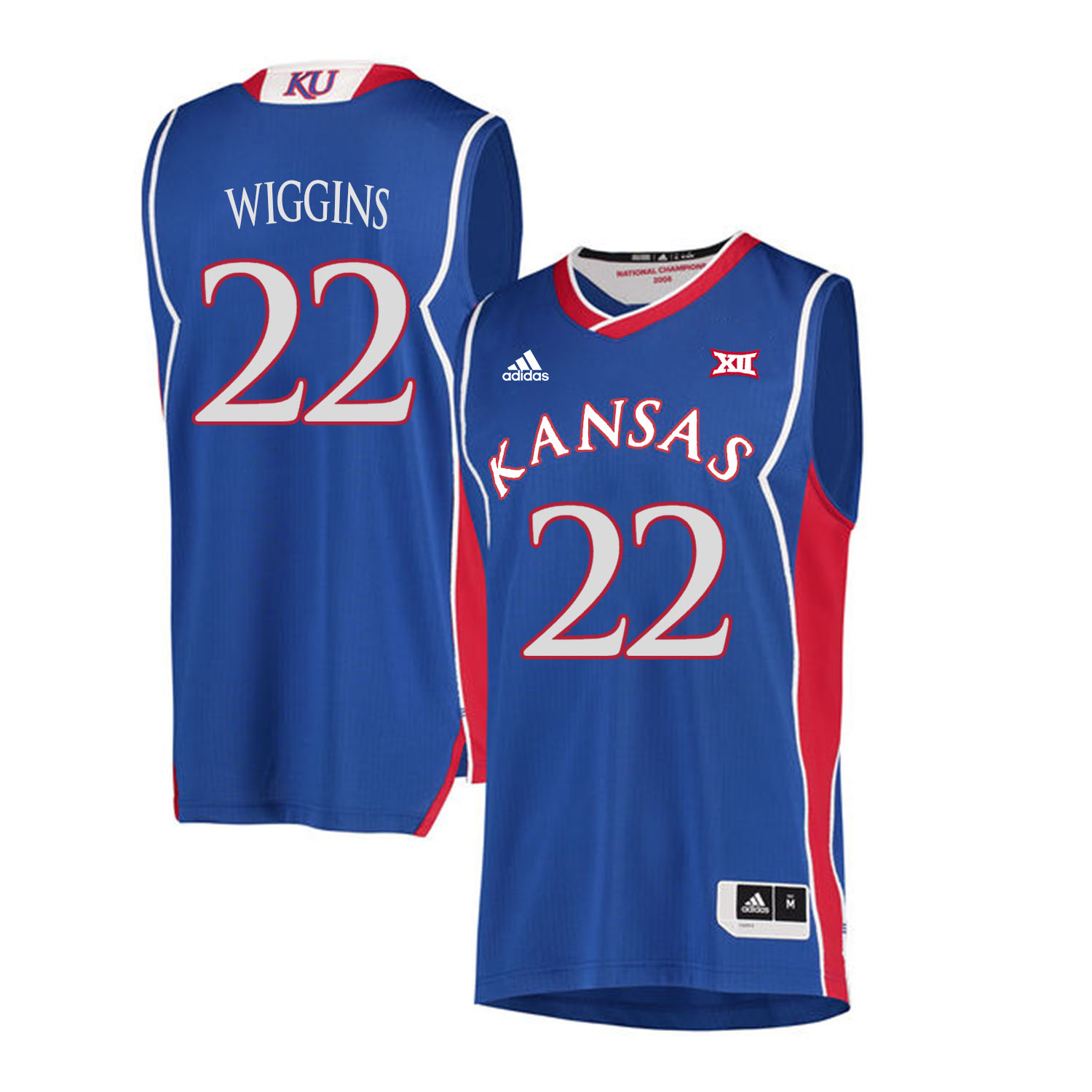 Kansas Jayhawks #22 Andrew Wiggins Blue Throwback College Basketball Jersey