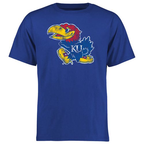 Kansas Jayhawks Big & Tall Classic Primary T-Shirt Blue