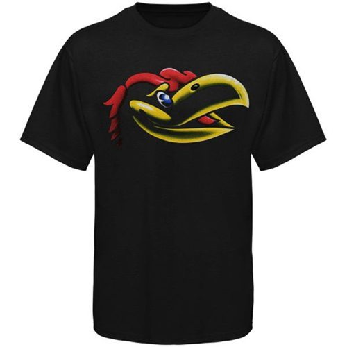 Kansas Jayhawks Black Blackout T-shirt