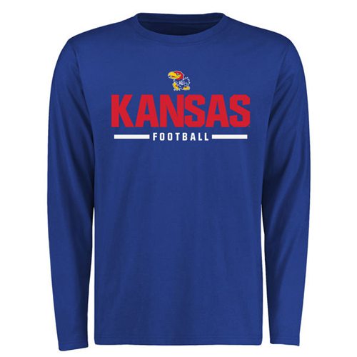 Kansas Jayhawks Custom Sport Wordmark Long Sleeves T-Shirt