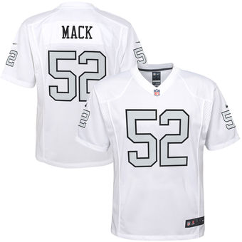 Khalil Mack Oakland Raiders Nike Youth Color Rush Game Jersey - White Khalil Mack Oakland Raiders Nike Youth Color Rush Game Jersey - White