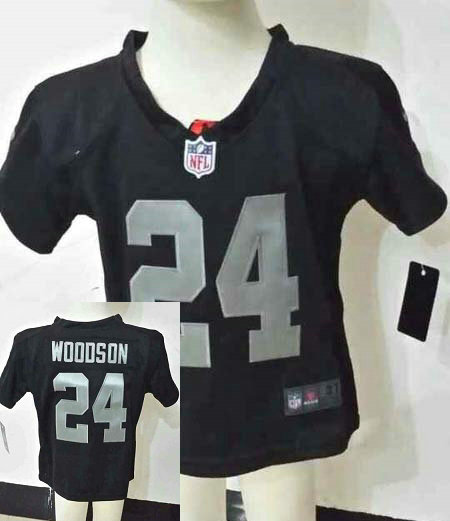 Kids Charles Woodson Oakland Raiders #24 Black Stitched Nike Jersey Kids Charles Woodson Oakland Raiders #24 Black Stitched Nike Jersey