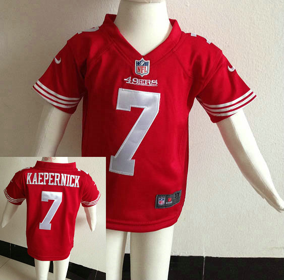 Kids Colin Kaepernick San Francisco 49ers #7 Red Nike Game Jersey