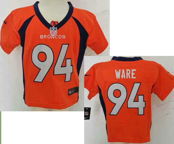Kids DeMarcus Ware Denver Broncos #94 Orange Nike Jersey
