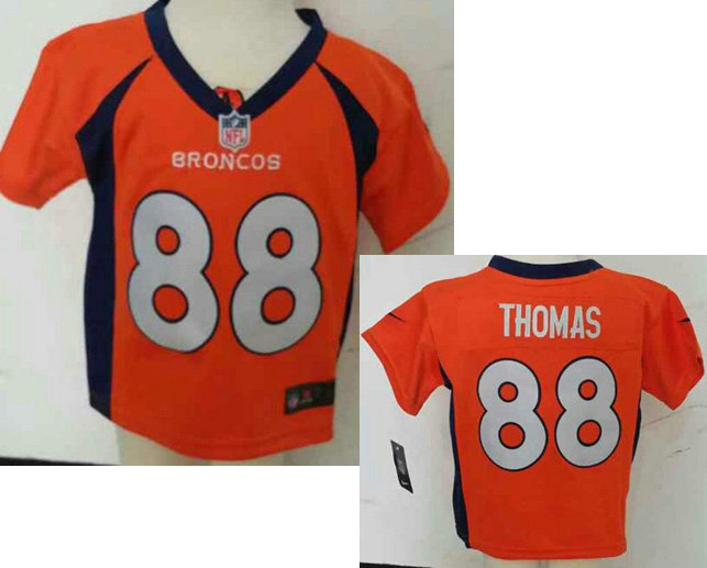 Kids Demaryius Thomas Denver Broncos #88 Orange Nike Jersey