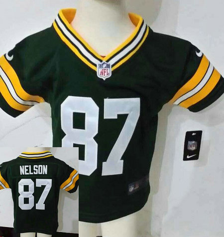 Kids Jordy Nelson Green Bay Packers #87 Green Nike Jersey