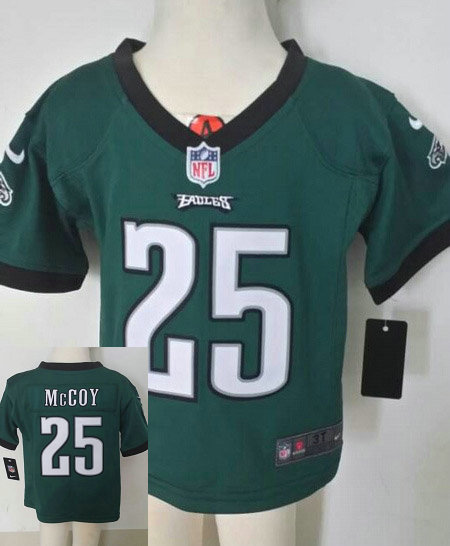 Kids LeSean McCoy Philadelphia Eagles #25 Green Stitched Nike Jersey