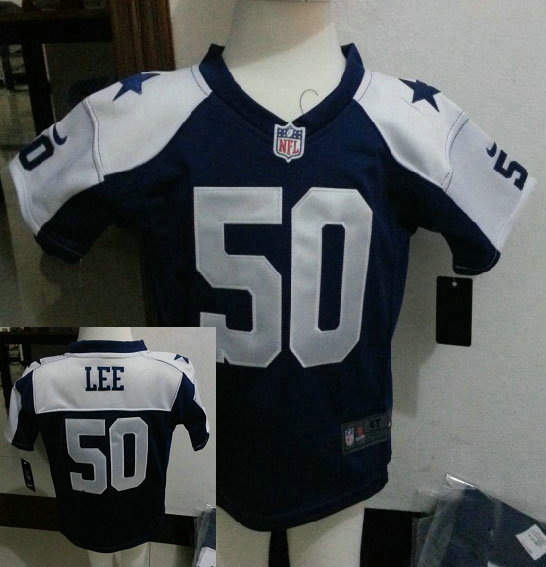 Kids Sean Lee Dallas Cowboys #50 Navy Blue Thankgivings Nike Game Jersey