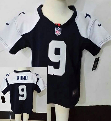 Kids Tony Romo Dallas Cowboys #9 Navy Blue Thankgivings Nike Jersey
