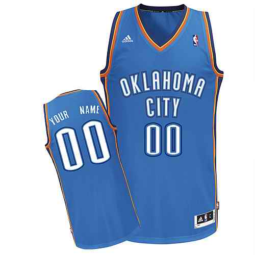 Oklahoma City Thunder Custom Swingman Blue Road Jersey