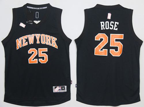 Knicks #25 Derrick Rose Black Fashion Stitched NBA Jersey Knicks #25 Derrick Rose Black Fashion Stitched NBA Jersey