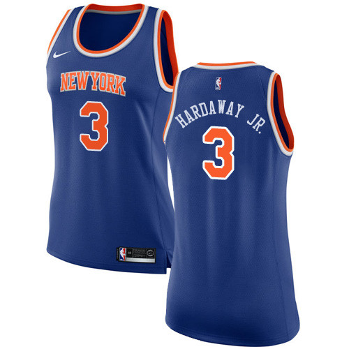 Knicks #3 Tim Hardaway Jr. Blue Women's Basketball Swingman Icon Edition Jersey