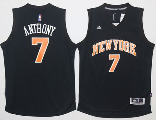 Knicks #7 Carmelo Anthony Black Fashion Stitched NBA Jersey Knicks #7 Carmelo Anthony Black Fashion Stitched NBA Jersey