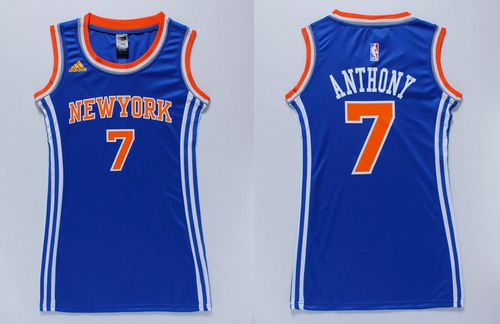 Knicks Blue Women's Dress Stitched NBA Jerseys