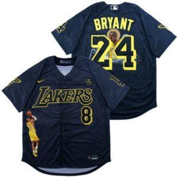 LA Dodgers 8 24 Kobe Bryant White Jersey