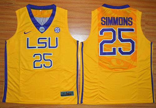 LSU Tigers #25 Ben Simmons Gold Basketball Stitched NCAA Jersey LSU Tigers #25 Ben Simmons Gold Basketball Stitched NCAA Jersey
