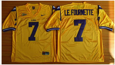 LSU Tigers #7 Leonard Fournette Gold Stitched NCAA Jersey