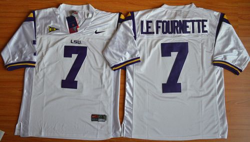 LSU Tigers #7 Leonard Fournette White Stitched NCAA Jersey LSU Tigers #7 Leonard Fournette White Stitched NCAA Jersey