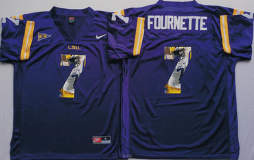 LSU Tigers 7 Leonard Fournette Purple Portrait Number College Jersey LSU Tigers 7 Leonard Fournette Purple Portrait Number College Jersey