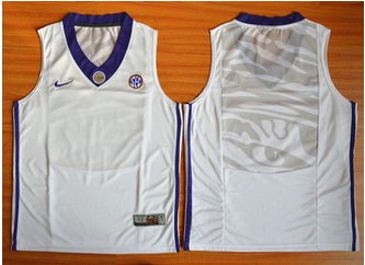 LSU Tigers Blank White Basketball Stitched NCAA Jersey LSU Tigers Blank White Basketball Stitched NCAA Jersey