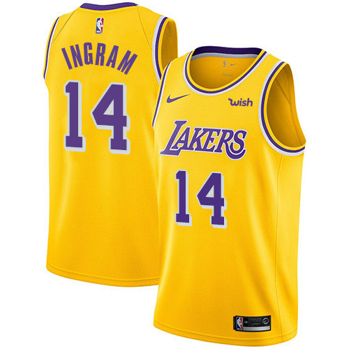 Lakers #14 Brandon Ingram Gold Youth Basketball Swingman Icon Edition Jersey