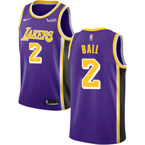 Lakers #2 Lonzo Ball Purple Women's Basketball Swingman Statement Edition Jersey Lakers #2 Lonzo Ball Purple Women's Basketball Swingman Statement Edition Jersey