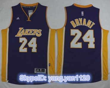 Lakers #24 Kobe Bryant Stitched Purple NBA Jersey