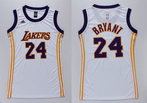 Lakers #24 Kobe Bryant White Dress Women's Stitched NBA Jersey Lakers #24 Kobe Bryant White Dress Women's Stitched NBA Jersey