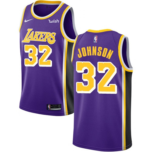 Lakers #32 Magic Johnson Purple Youth Basketball Swingman Statement Edition Jersey Lakers #32 Magic Johnson Purple Youth Basketball Swingman Statement Edition Jersey