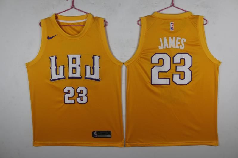 Lakers 23 Lebron James LBJ Gold Nike Swingman Jersey Lakers 23 Lebron James LBJ Gold Nike Swingman Jersey