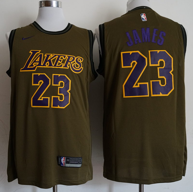 Lakers 23 Lebron James Olive Nike Swingman Jersey Lakers 23 Lebron James Olive Nike Swingman Jersey