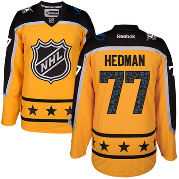 Lightning #77 Victor Hedman Yellow 2017 All-Star Atlantic Division Women's Stitched NHL Jersey Lightning #77 Victor Hedman Yellow 2017 All-Star Atlantic Division Women's Stitched NHL Jersey