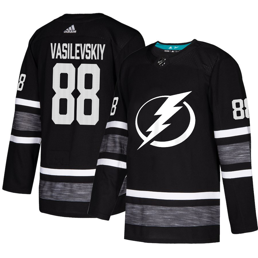 Lightning #88 Andrei Vasilevskiy Black Authentic 2019 All-Star Stitched Youth Hockey Jersey