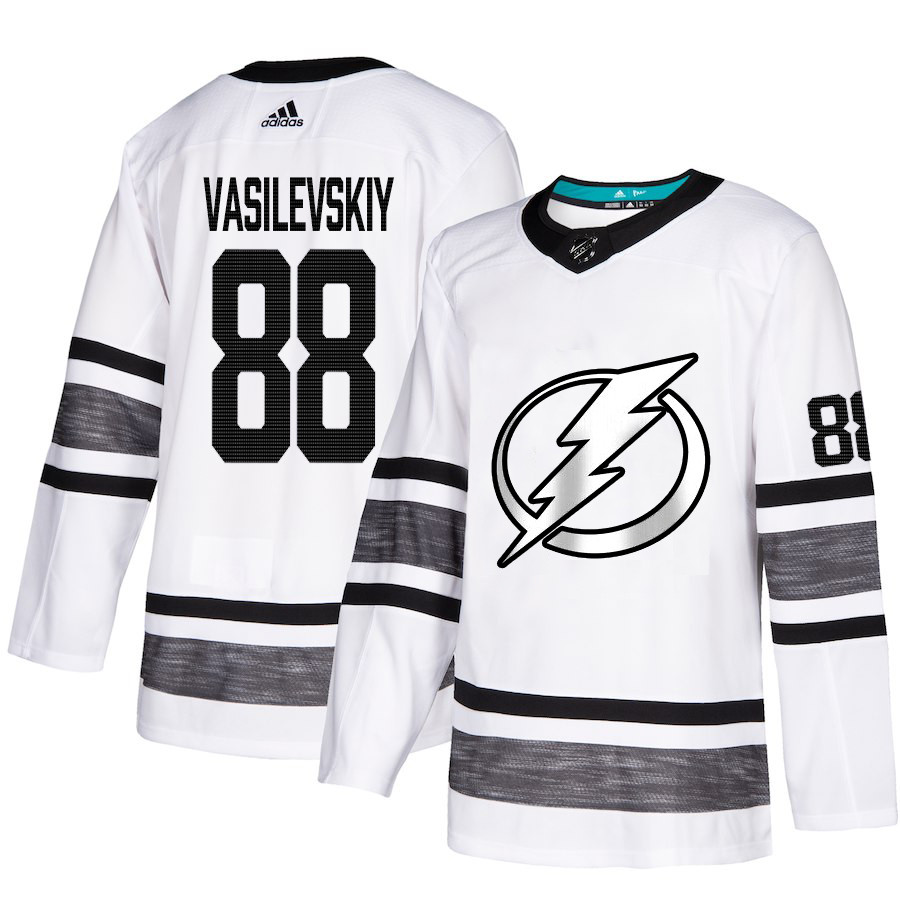 Lightning #88 Andrei Vasilevskiy White Authentic 2019 All-Star Stitched Hockey Jersey Lightning #88 Andrei Vasilevskiy White Authentic 2019 All-Star Stitched Hockey Jersey