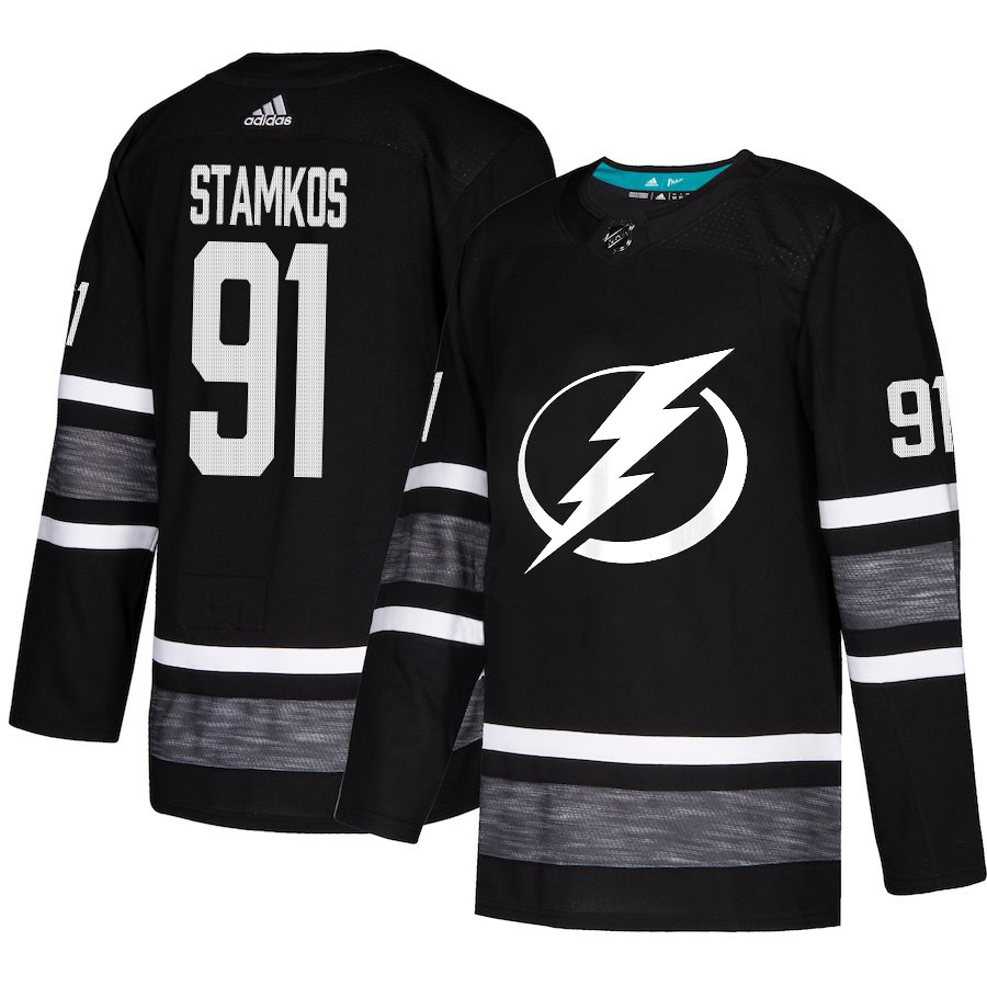 Lightning #91 Steven Stamkos Black Authentic 2019 All-Star Stitched Youth Hockey Jersey