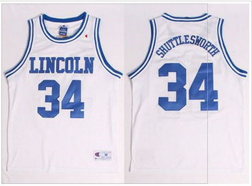 Lincoln He Got Game #34 Jesus Shuttlesworth White Stitched Basketball Jersey Lincoln He Got Game #34 Jesus Shuttlesworth White Stitched Basketball Jersey