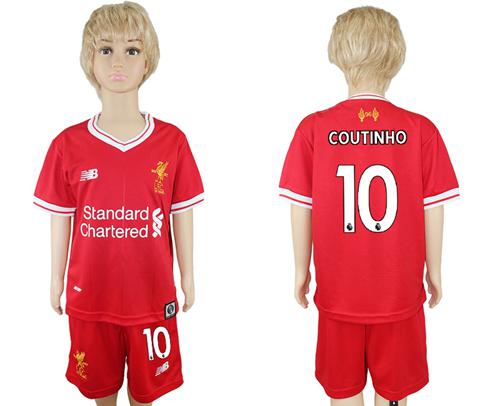 Liverpool #10 Coutinho Red Home Kid Soccer Club Jersey Liverpool #10 Coutinho Red Home Kid Soccer Club Jersey