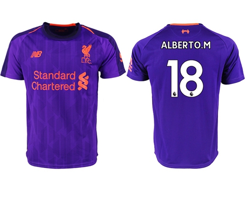 Liverpool #18 Alberto.M Away Soccer Club Jersey