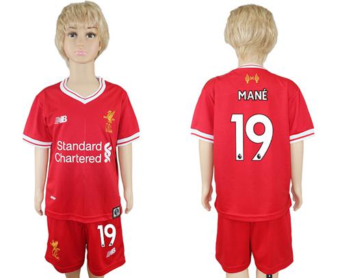 Liverpool #19 Mane Red Home Kid Soccer Club Jersey Liverpool #19 Mane Red Home Kid Soccer Club Jersey