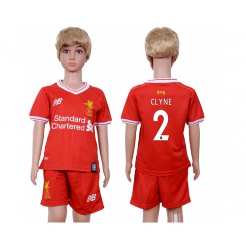 Liverpool #2 Clyne Red Home Kid Soccer Club Jersey Liverpool #2 Clyne Red Home Kid Soccer Club Jersey